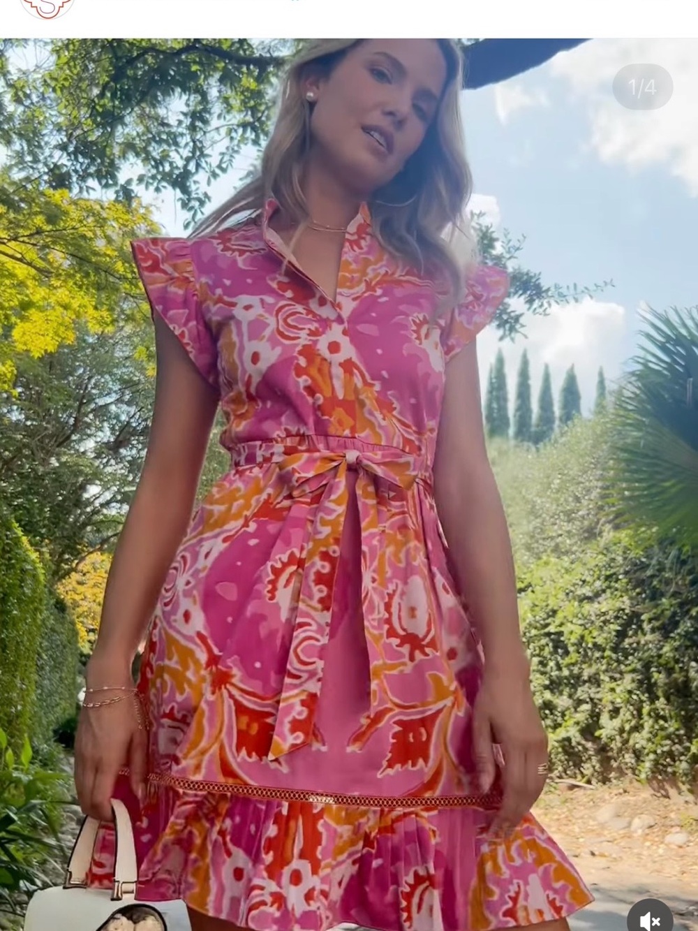 Sheridan French Miller Dress in Positano Petal, size XS - Picture 7 of 9